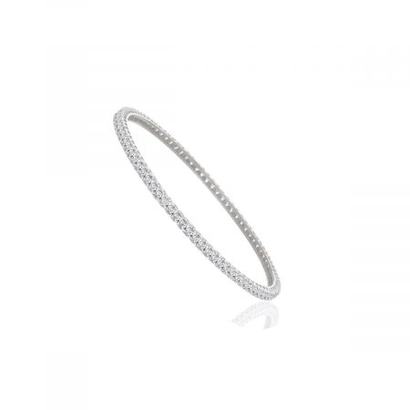 Fancy White Zircon Bangle For Women's