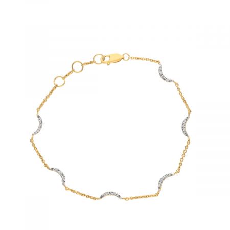 Tiny Charm Gold Plated Silver Bracelet