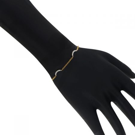 Tiny Charm Gold Plated Silver Bracelet