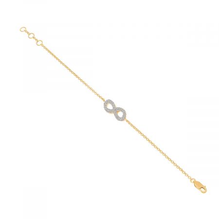 Number 8 Connector,Infinity Connector Charm Jewellery Gold Plated Silver Bracelet