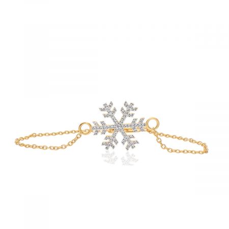 Melorra Sequined Shimmer White Topaz Gold Plated 925 Silver. Gift for women or girls