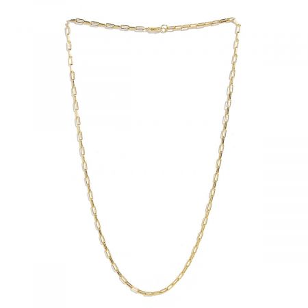 Long Adjustable Link Chain 18K Gold Vermeil on Sterling Silver with Anti Tarnish Chain