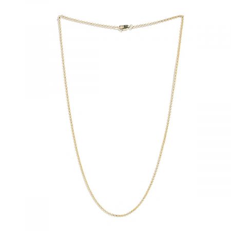 Rolo Belcher Chain 18K Gold Vermeil on Sterling Silver with Anti Tarnish Chain