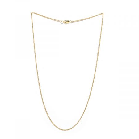 Thin Rope Chain 18K Gold Vermeil on Sterling Silver with Anti Tarnish Chain