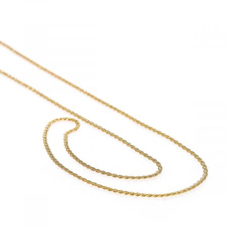 Thin Rope Chain 18K Gold Vermeil on Sterling Silver with Anti Tarnish Chain