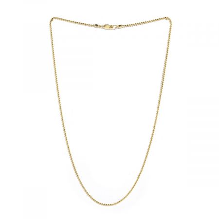 Round Ball Chain 18K Gold Vermeil on Sterling Silver with Anti Tarnish Chain