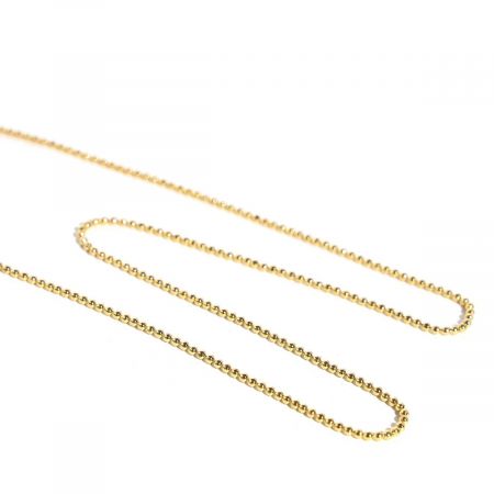 Round Ball Chain 18K Gold Vermeil on Sterling Silver with Anti Tarnish Chain
