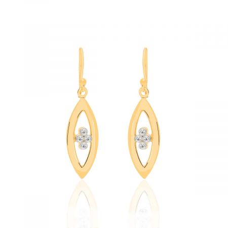 Gold Plated Horizon Charm Earrings