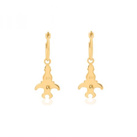 Saints Fleur Deni Huggie Hoop Earrings