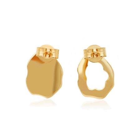 Uneven Style Gold Plated Stud Earring