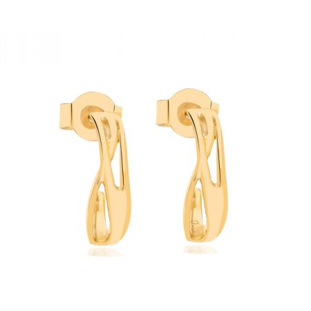 Squiggles Gold Plated Huggies