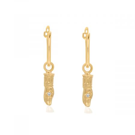 18k yellow gold hoop earrings handmade jewelry for gift, Indian gold 18kt jewels,