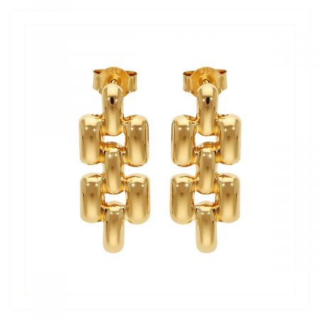 Fine Chain Style Dangle Gold Plated Earring