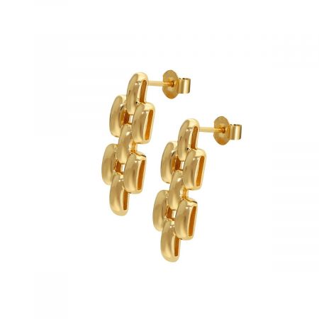 Fine Chain Style Dangle Gold Plated Earring