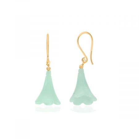 18k Gold-Plated 92.5 Sterling Silver Elegant Amazonite Earrings for Women