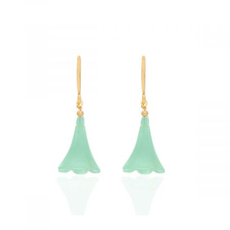 18k Gold-Plated 92.5 Sterling Silver Elegant Amazonite Earrings for Women