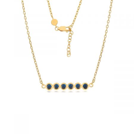 Labradorite Gold Plated Vermeil Silver Pendant Necklace