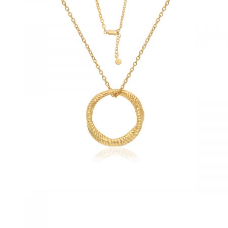 Initial O Gold Plated Vermeil Silver Pendant Necklace