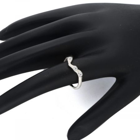 Small Nugget Stacking Rhodium Plated Silver Ring
