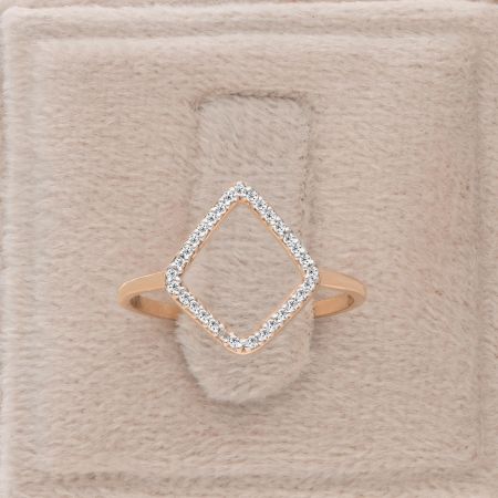 White Topaz Molten Rose Gold Plated Vermeil Gemstone Silver Ring