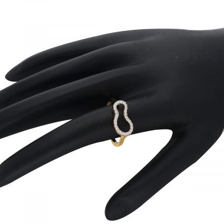 Minimal Studded White Topaz Gold Plated Vermeil Silver Ring