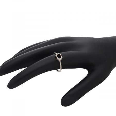 Black Onyx Rhodium Plated Vermeil Silver Ring